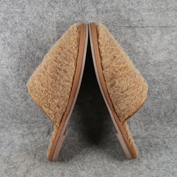 Easy Spirit Shoes Womens 9/10 Slippers Mule Slip On Faux Fur Comfort Casual Tan - Picture 7 of 11